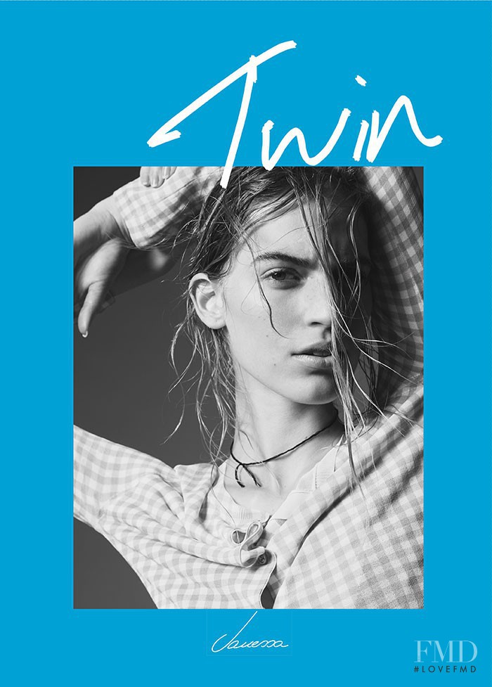 Vanessa Axente featured on the Twin Magazine cover from March 2015