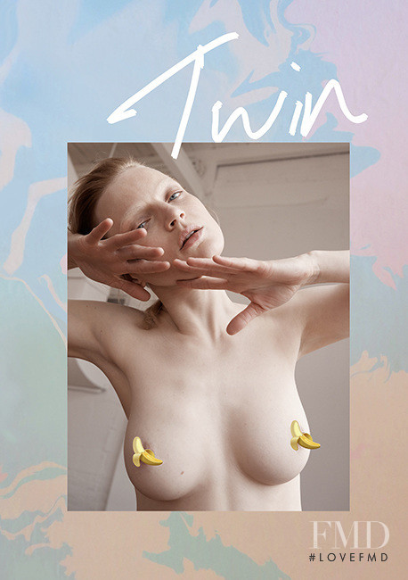 Guinevere van Seenus featured on the Twin Magazine cover from February 2017