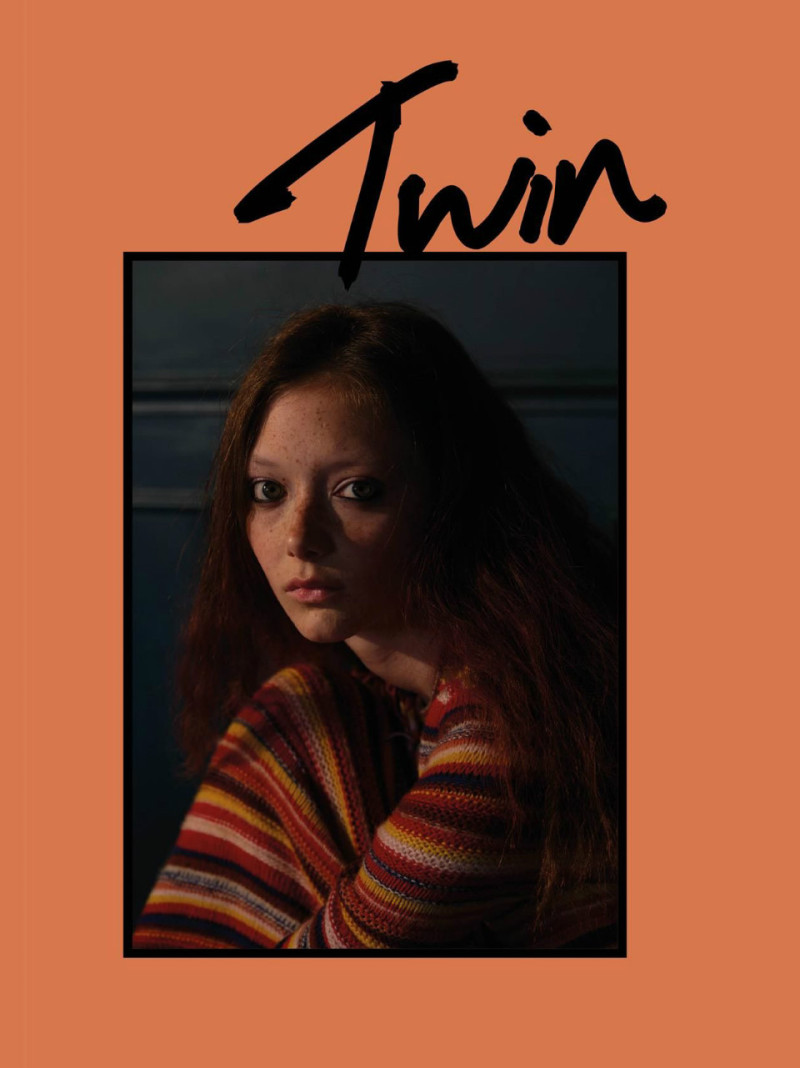 Sara Grace Wallerstedt featured on the Twin Magazine cover from December 2021