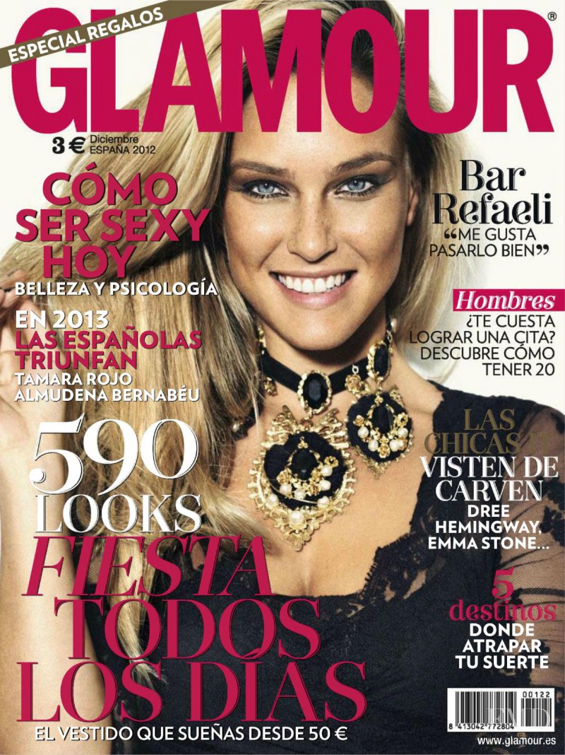 Cover of Glamour Spain with Bar Refaeli, December 2012 (ID:16486 ...