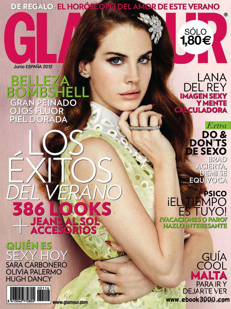 Lana del Rey featured on the Glamour Spain cover from June 2012