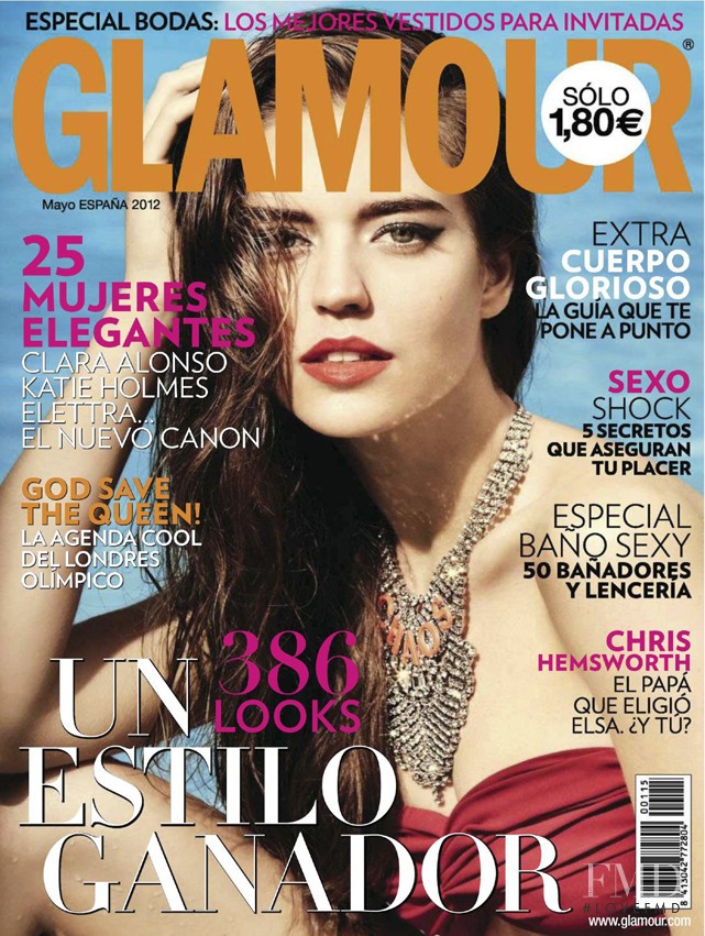 Clara Alonso featured on the Glamour Spain cover from May 2012