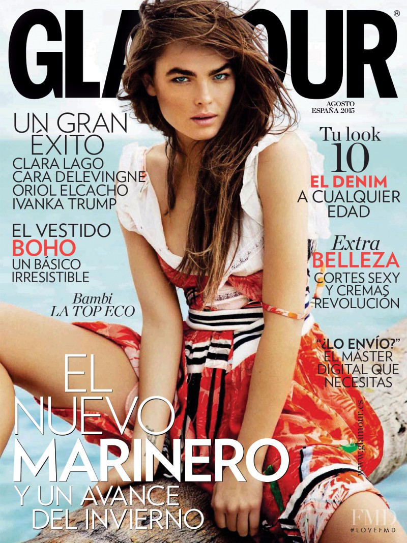 Bambi Northwood-Blyth featured on the Glamour Spain cover from August 2015