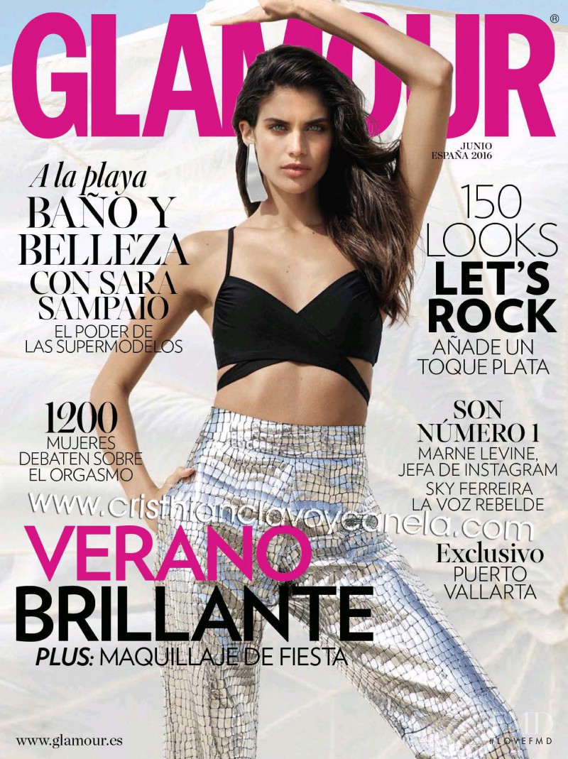Sara Sampaio featured on the Glamour Spain cover from June 2016