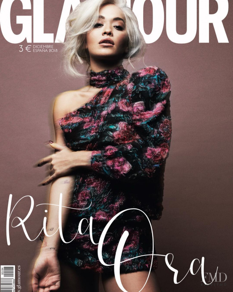Rita Ora featured on the Glamour Spain cover from December 2018