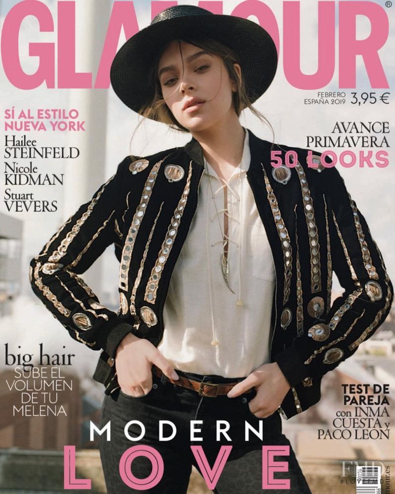 Hailee Steinfeld featured on the Glamour Spain cover from February 2019