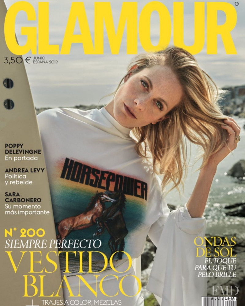 Poppy Delevingne featured on the Glamour Spain cover from June 2019