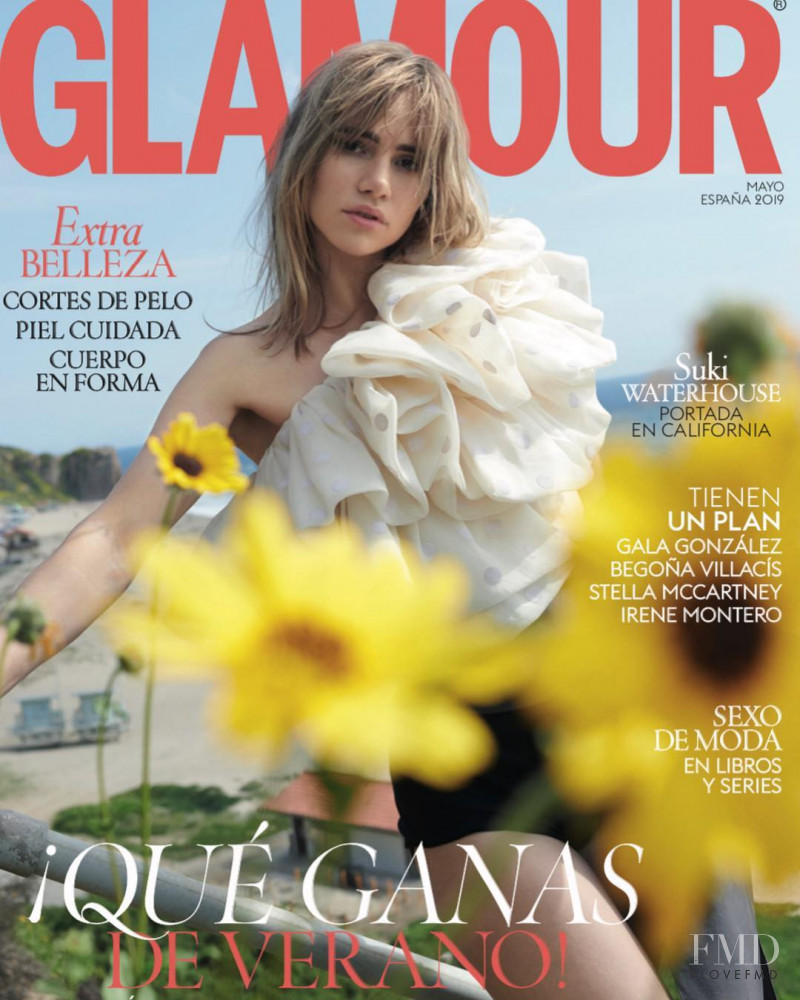 Suki Alice Waterhouse featured on the Glamour Spain cover from May 2019