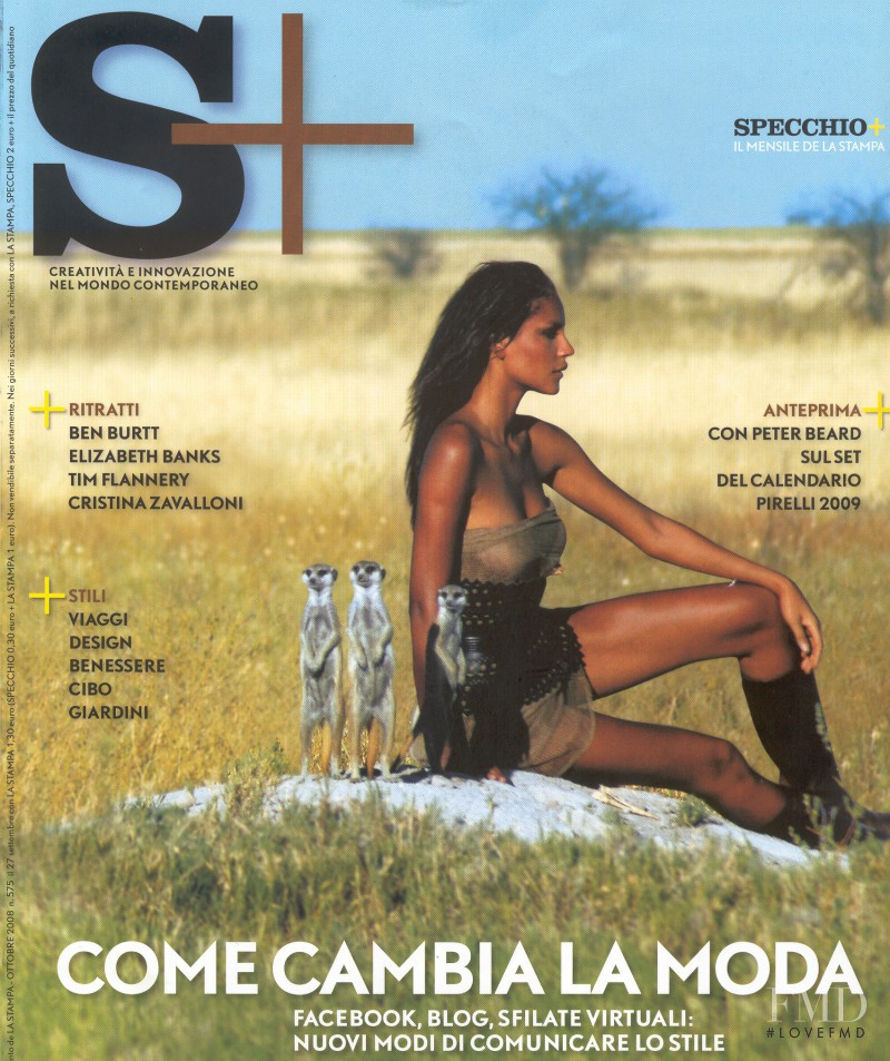 Emanuela de Paula featured on the S+ Specchio cover from October 2008