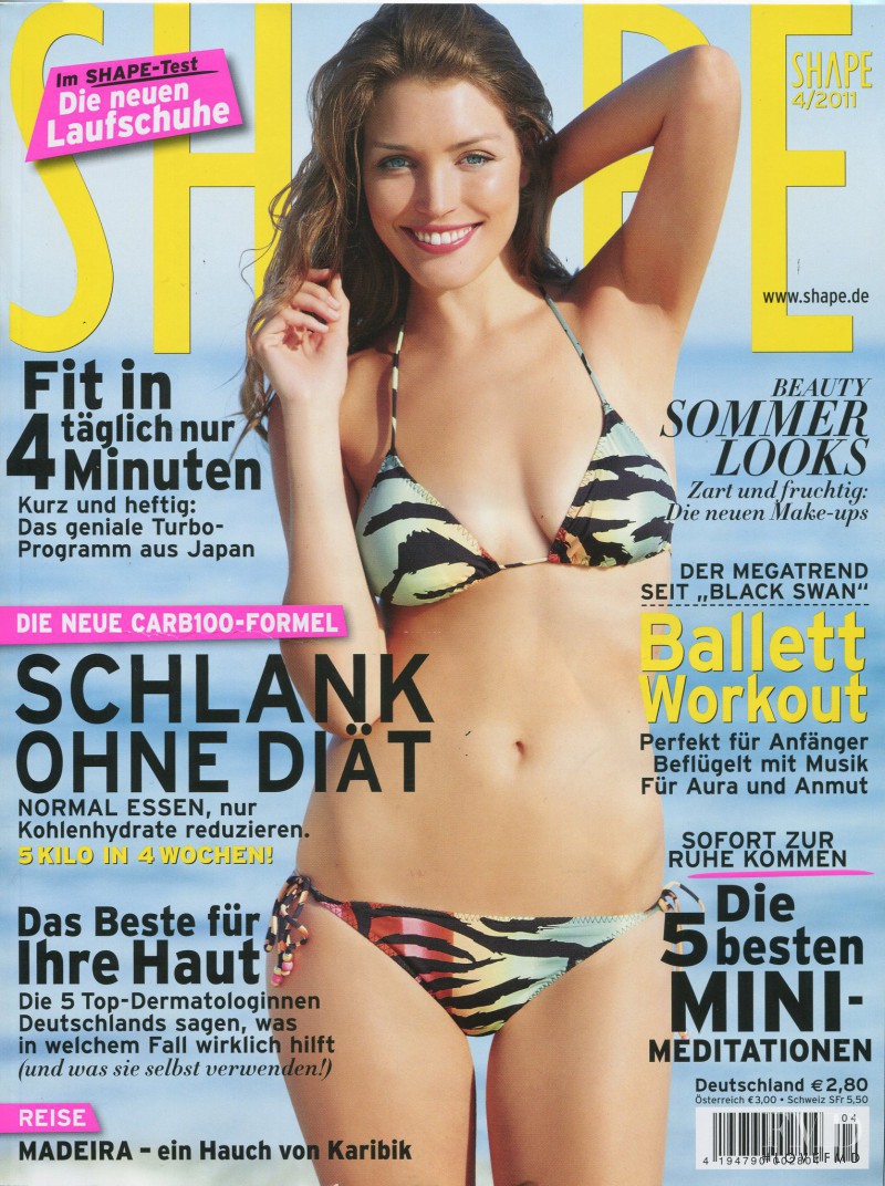 Olivia Garson featured on the Shape Germany cover from April 2011