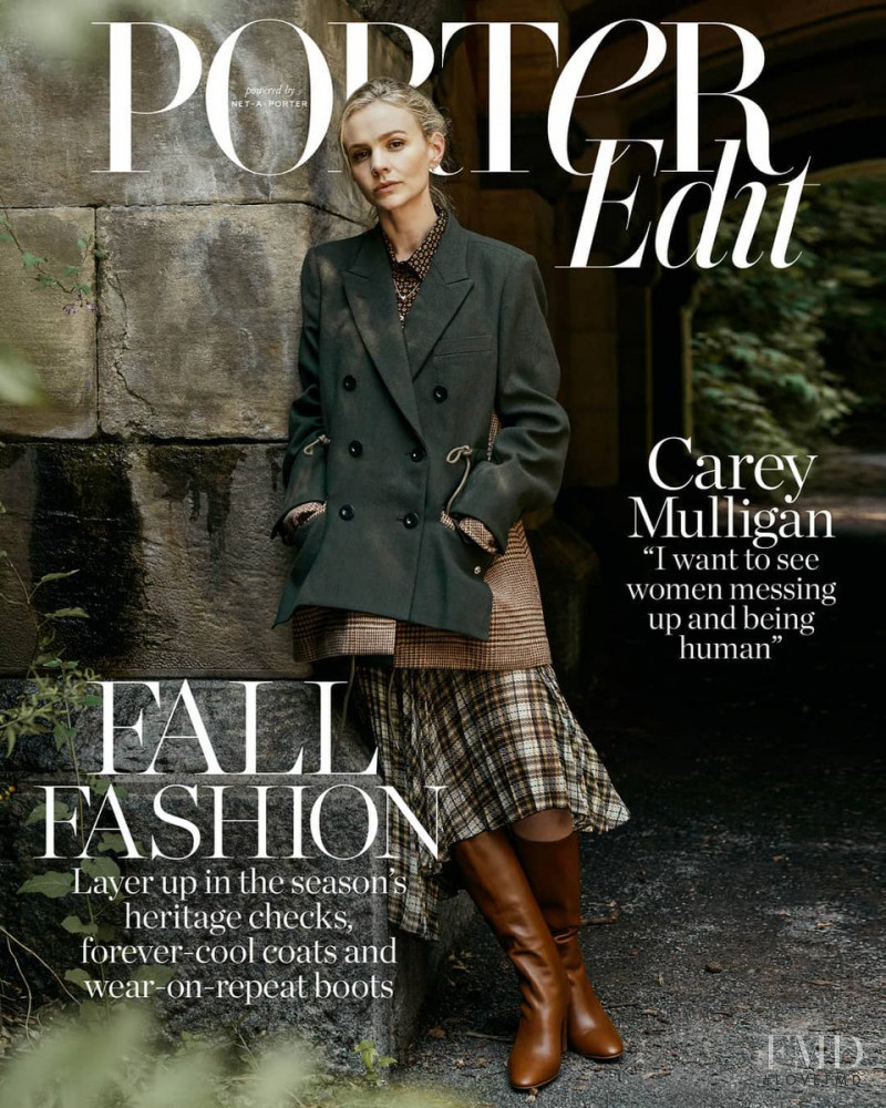 Carey Mulligan featured on the Net-A-Porter Magazine cover from November 2018