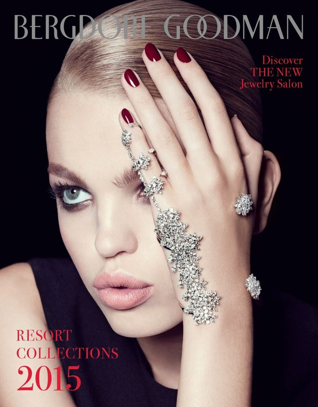 Daphne Groeneveld featured on the Bergdorf Goodman Magazine cover from November 2015