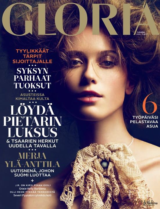 Fabiana Mayer featured on the Gloria Finland cover from October 2011