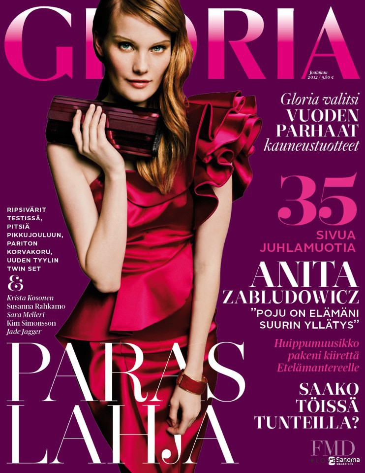 Sofie Grum-Schwensen featured on the Gloria Finland cover from December 2012