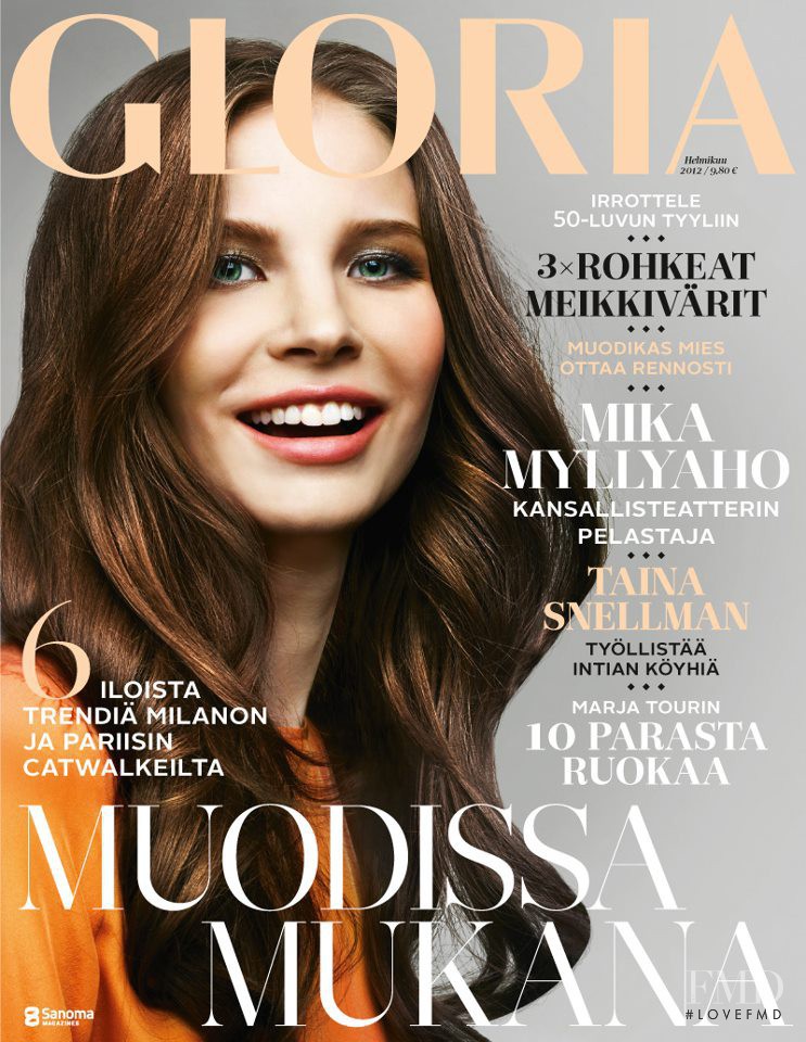 Anna Piirainen featured on the Gloria Finland cover from February 2012
