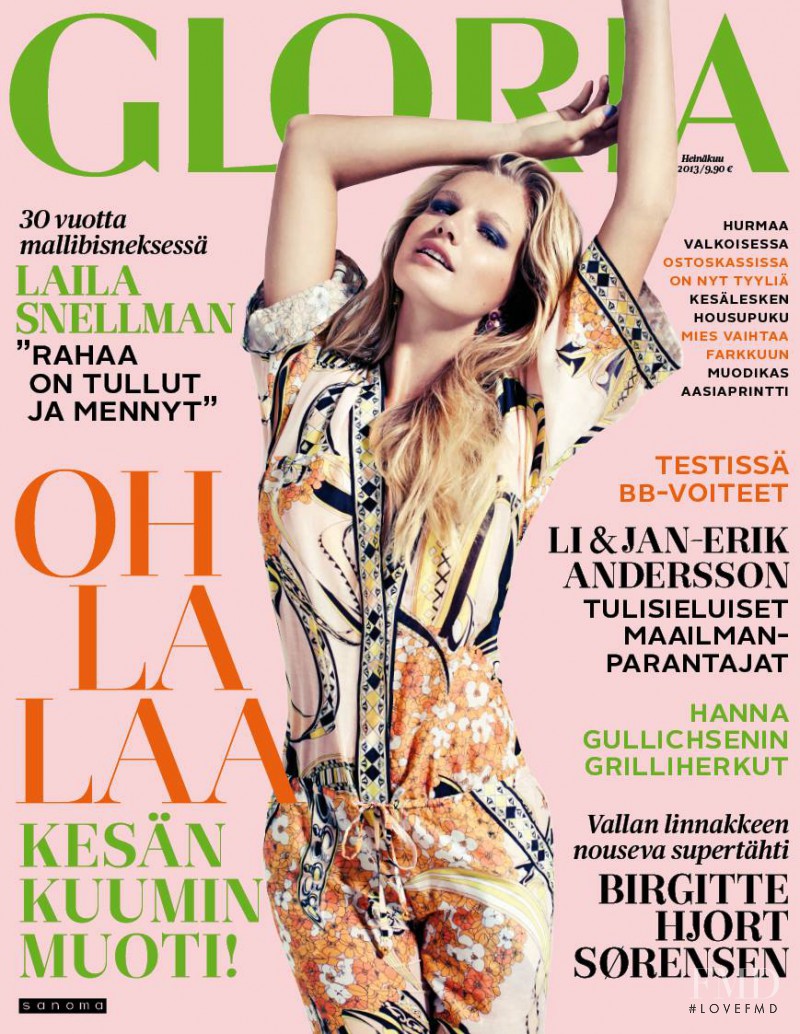 Sabina Berner featured on the Gloria Finland cover from July 2013