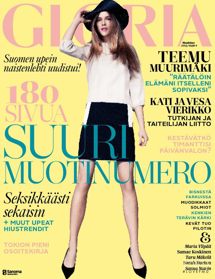 Laura Jaraminaite featured on the Gloria Finland cover from March 2013