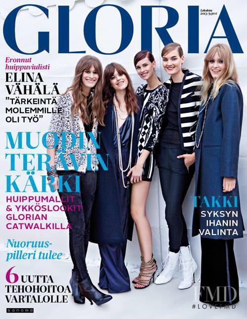 Kirsi Pyrhonen featured on the Gloria Finland cover from October 2013