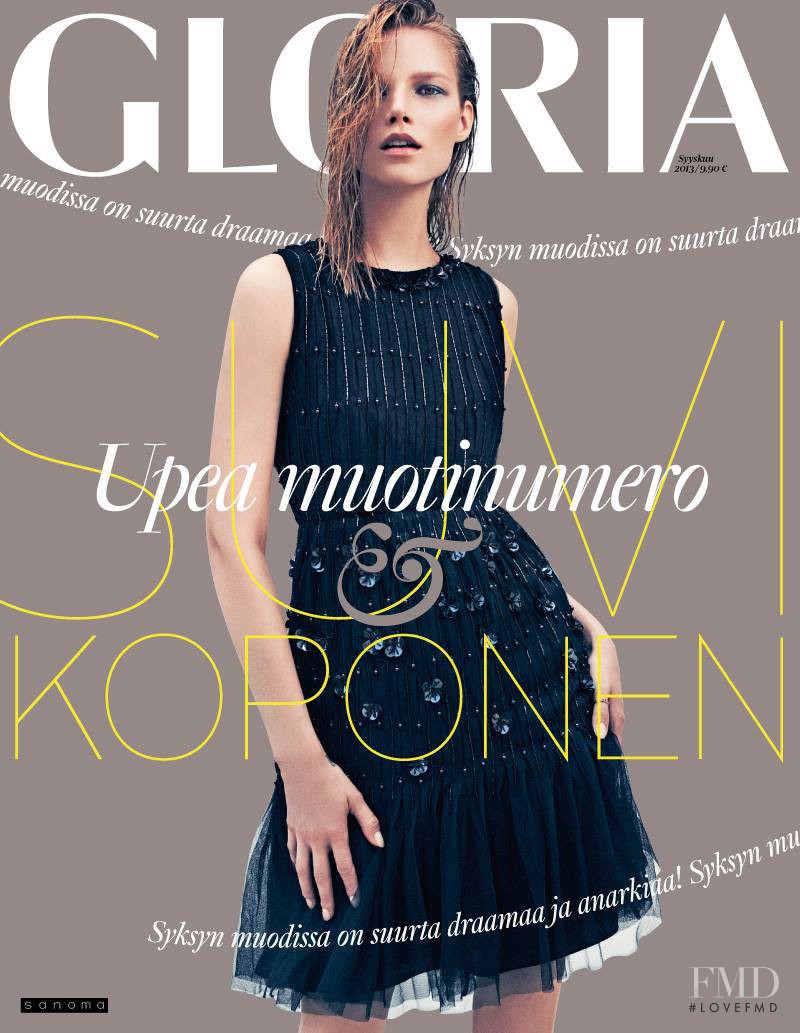 Suvi Koponen featured on the Gloria Finland cover from September 2013
