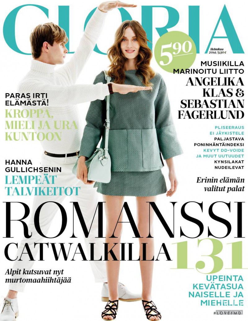 Katja Saurkina featured on the Gloria Finland cover from February 2014
