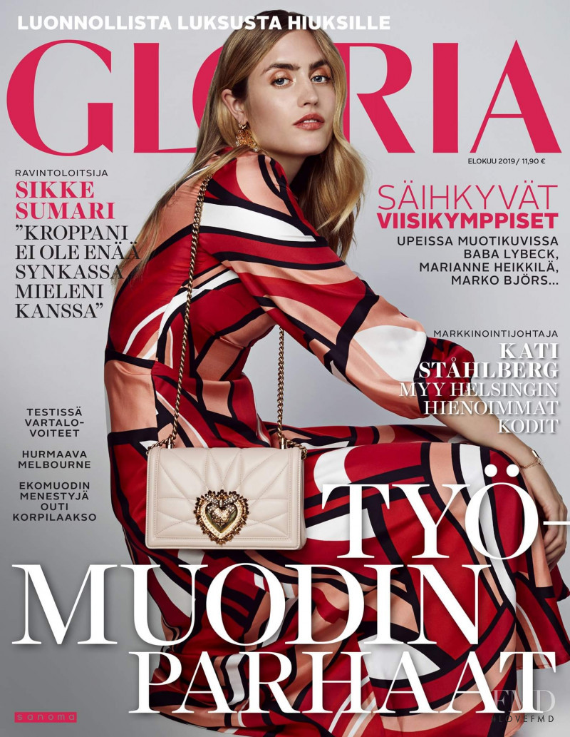 Carolina Sundstrom featured on the Gloria Finland cover from August 2019