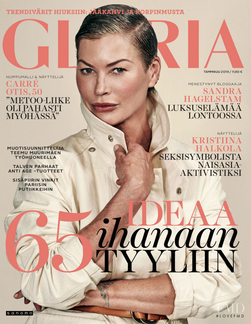 Carre Otis featured on the Gloria Finland cover from January 2019