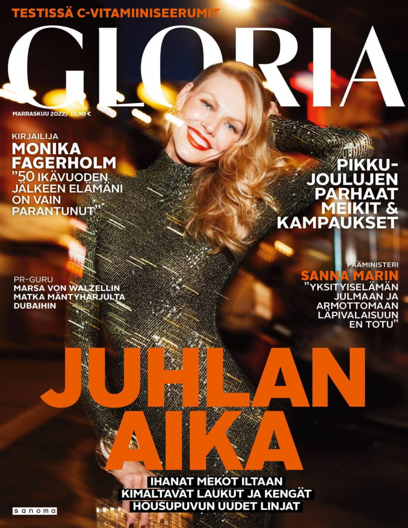 Shirley Mallmann featured on the Gloria Finland cover from November 2022