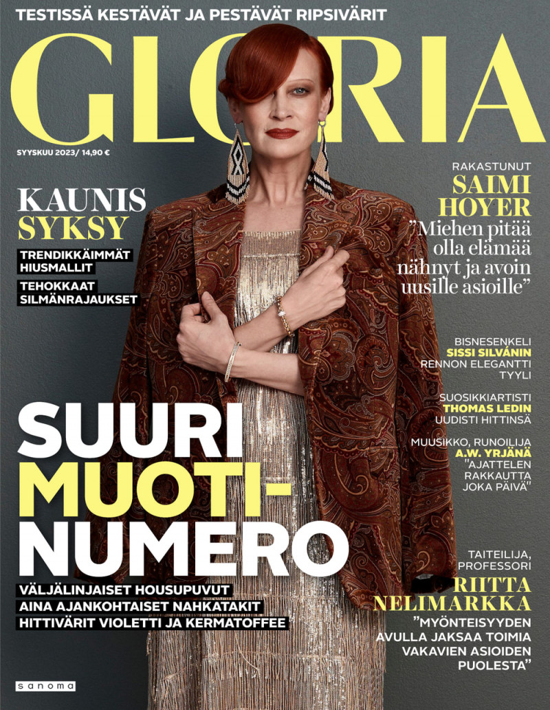 Saimi Hoyer featured on the Gloria Finland cover from September 2023