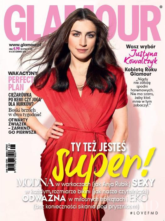 Justyna Kowalczyk featured on the Glamour Poland cover from June 2010