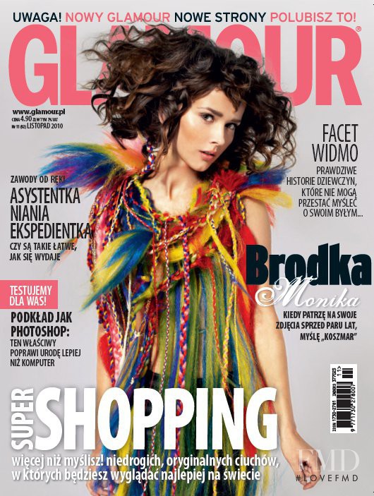 Monika Brodka featured on the Glamour Poland cover from November 2010