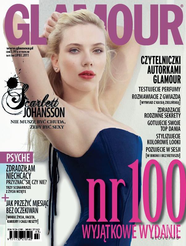 Scarlett Johansson featured on the Glamour Poland cover from July 2011