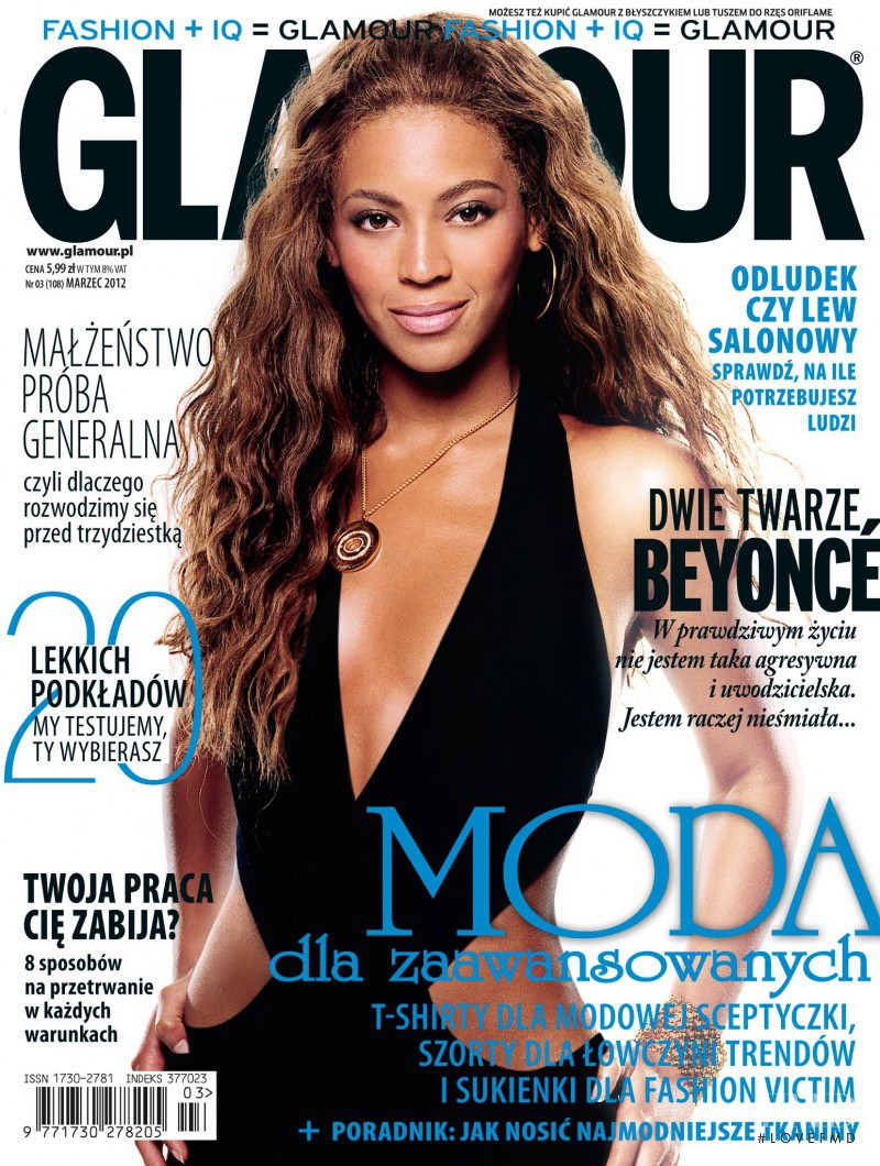 Beyonce Knowles featured on the Glamour Poland cover from March 2012