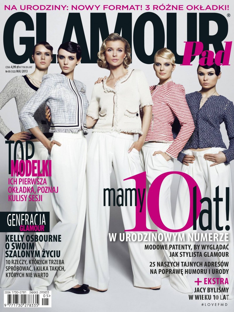 Joanna Zaremska, Anna Cybulska, Anna Piechowiak, Klaudia Strzy&#380;ewska featured on the Glamour Poland cover from May 2013