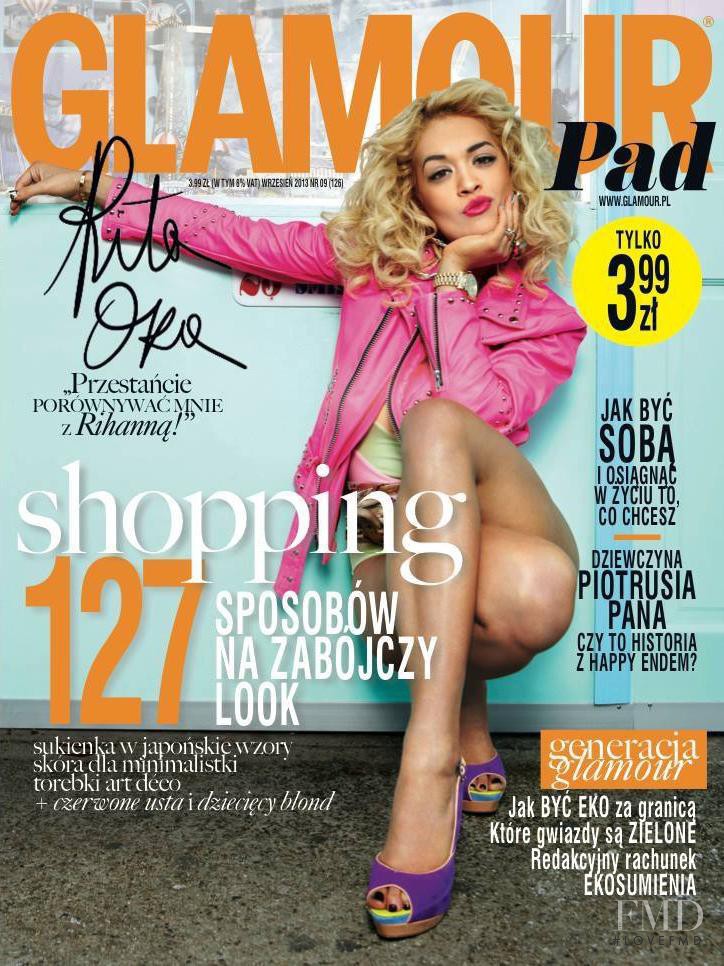 Rita Ora featured on the Glamour Poland cover from September 2013