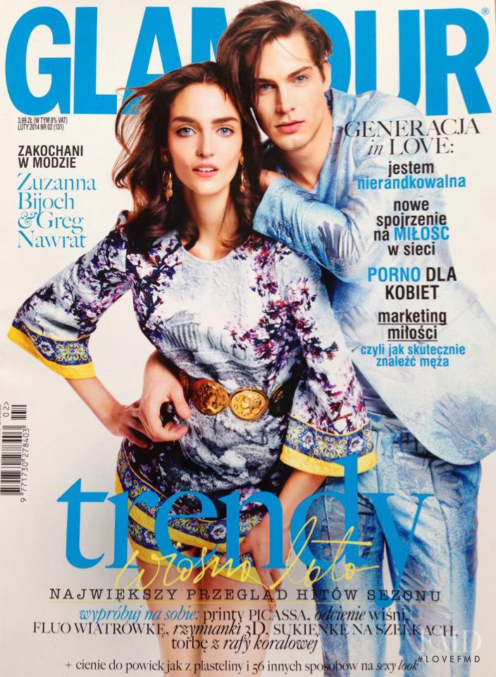 Greg Nawrat featured on the Glamour Poland cover from February 2014