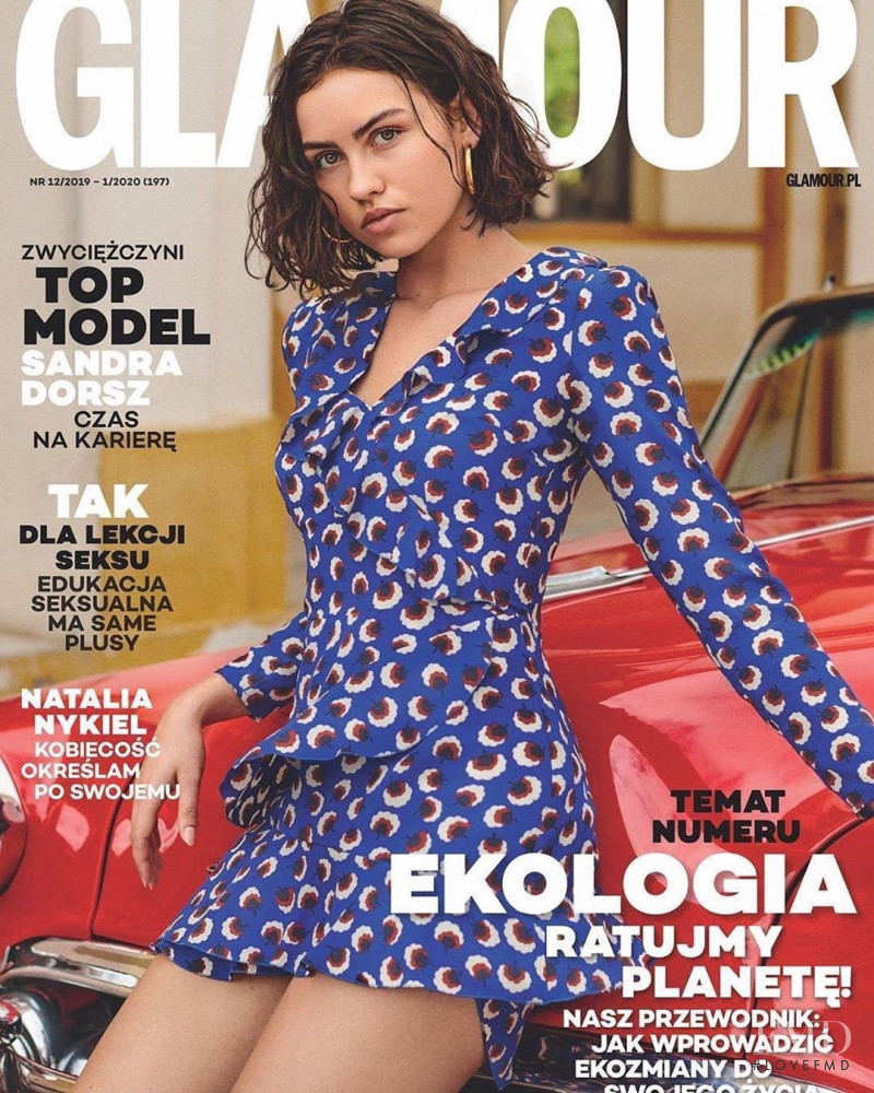 Sandra Dorsz featured on the Glamour Poland cover from December 2019