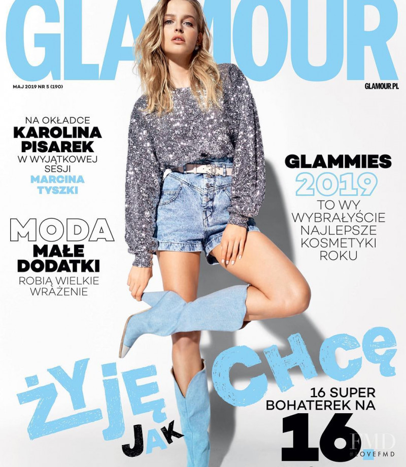Karolina Pisarek featured on the Glamour Poland cover from May 2019