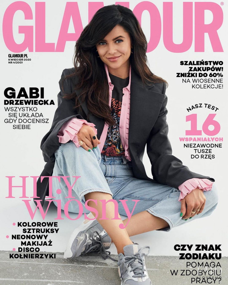 Gabi Drzewiecka featured on the Glamour Poland cover from April 2020