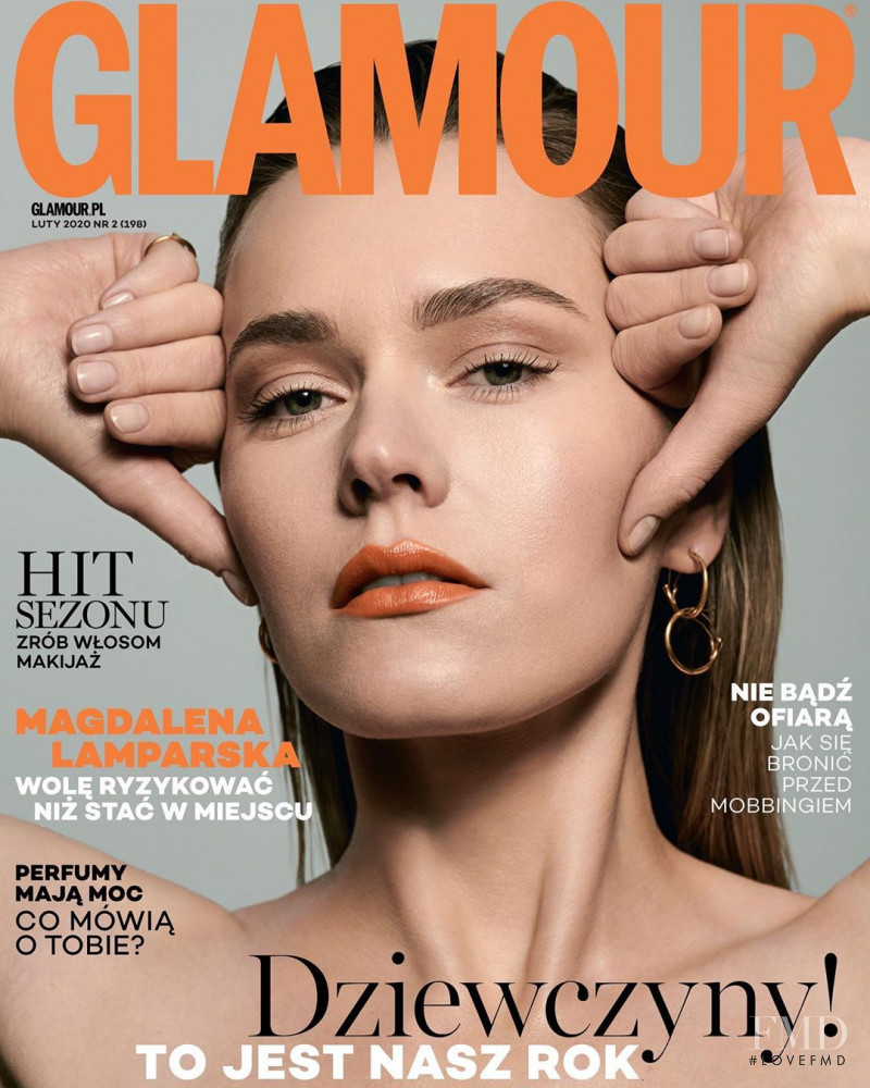 Magdalena Lamparska featured on the Glamour Poland cover from February 2020