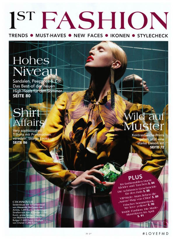 Nadine Wolfbeiszer featured on the 1st cover from April 2011