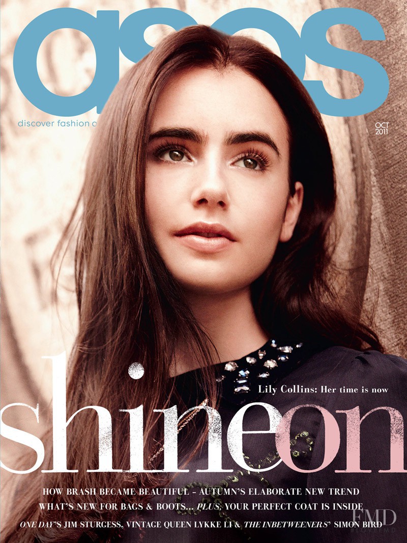 Lily Collins featured on the asos cover from October 2011