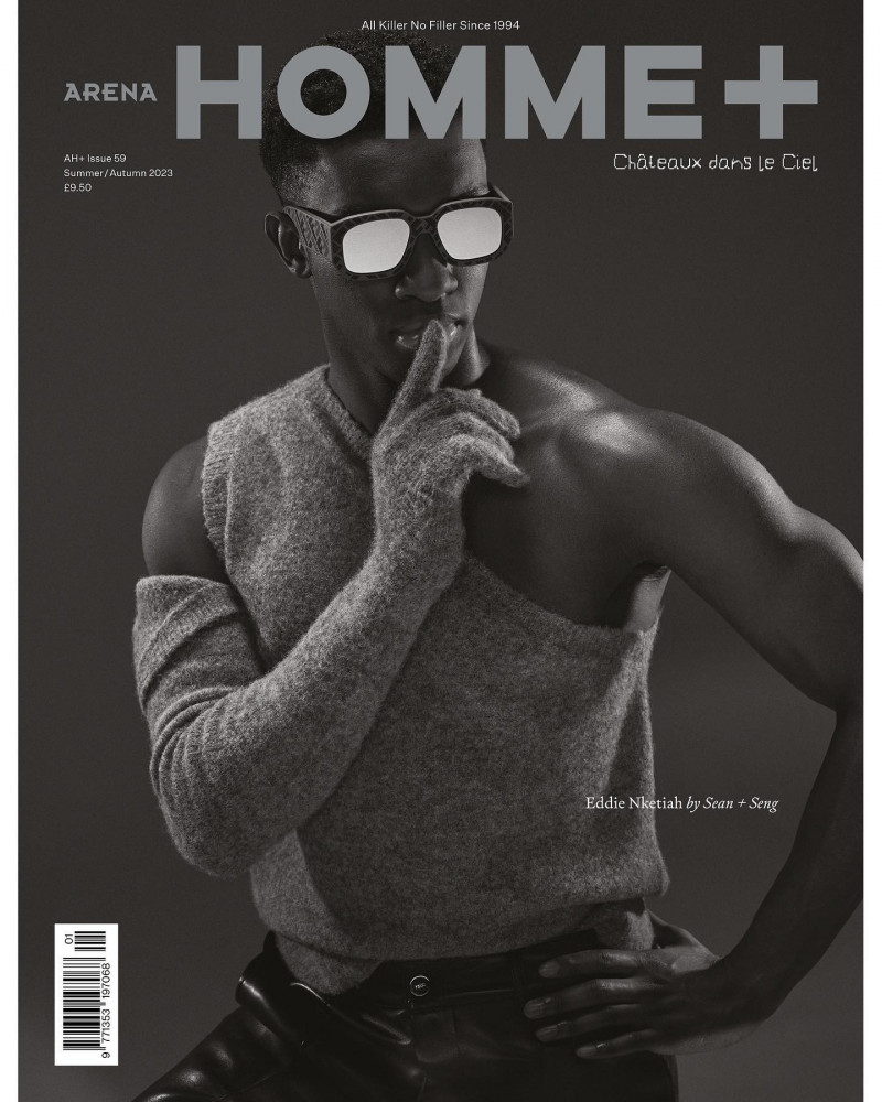 Eddie Nketiah featured on the Arena Homme + cover from June 2023