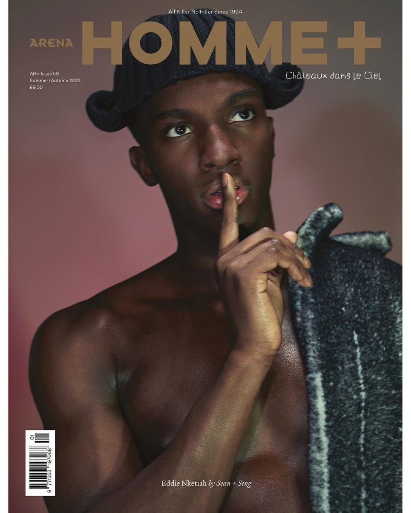 Eddie Nketiah featured on the Arena Homme + cover from June 2023