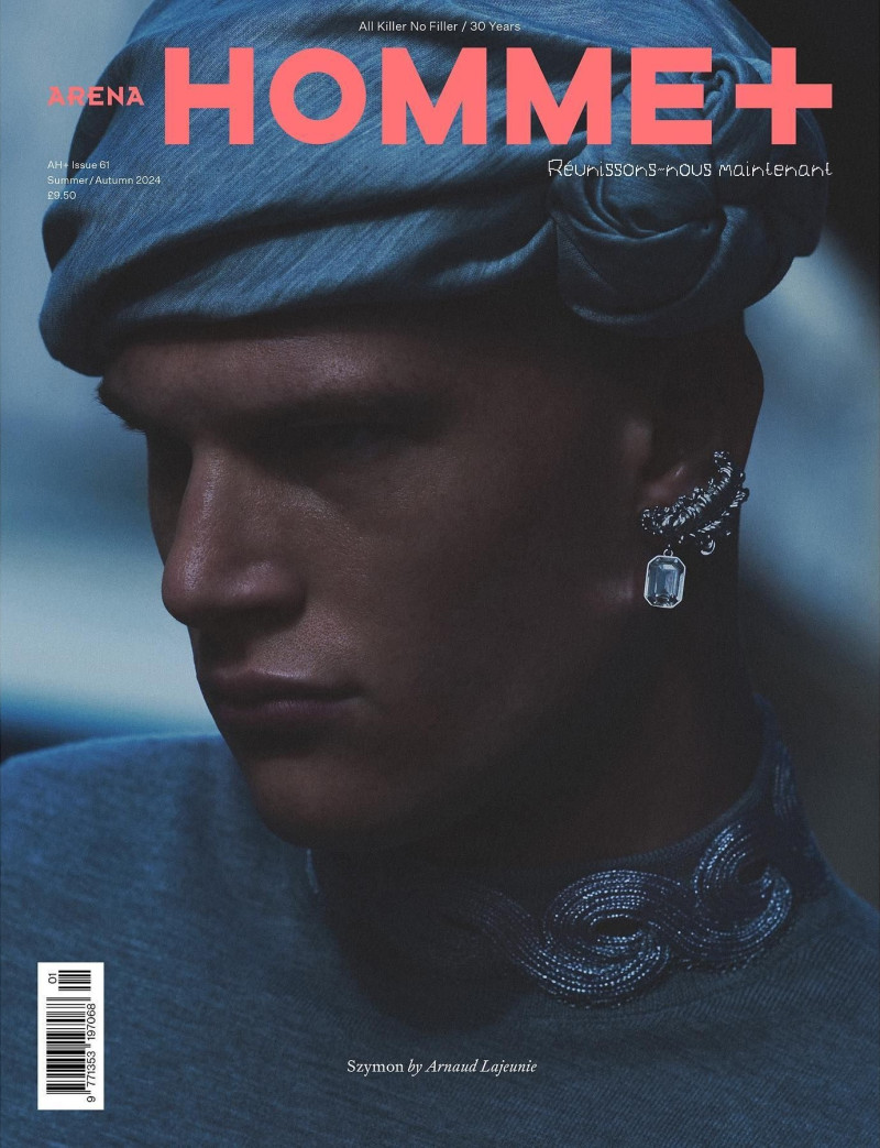 Szymon Bielusiak featured on the Arena Homme + cover from June 2024