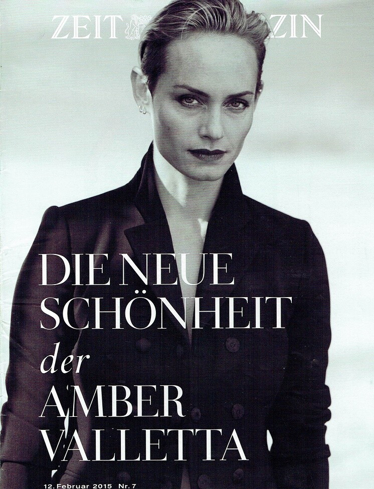 Amber Valletta featured on the Zeit Magazin cover from February 2015