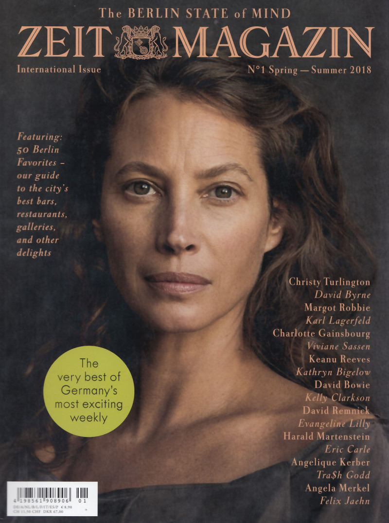 Christy Turlington featured on the Zeit Magazin cover from February 2018