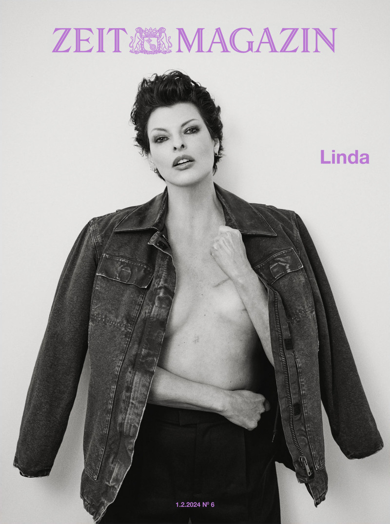 Linda Evangelista featured on the Zeit Magazin cover from February 2024