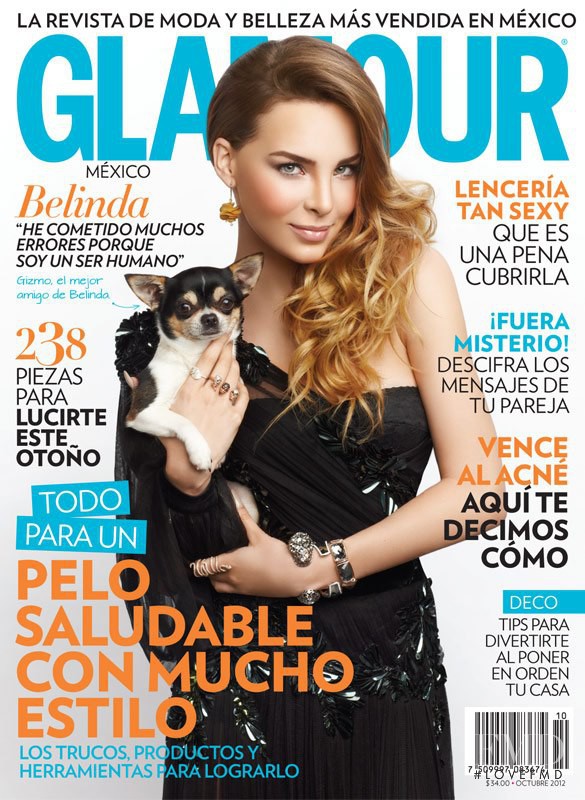 Belinda featured on the Glamour Mexico cover from October 2012