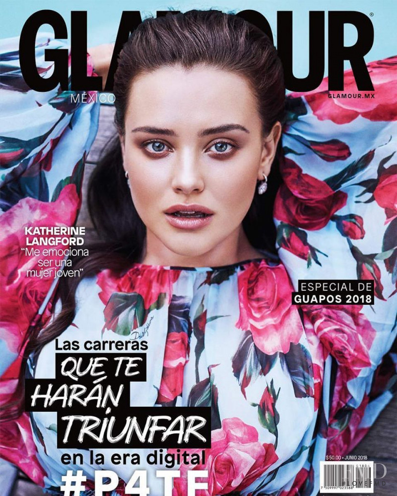 Katherine Langford featured on the Glamour Mexico cover from June 2018