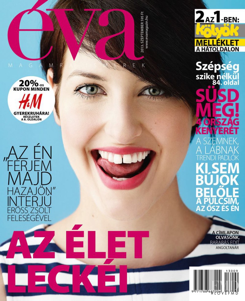 Edit Barabas featured on the Éva Hungary cover from September 2013